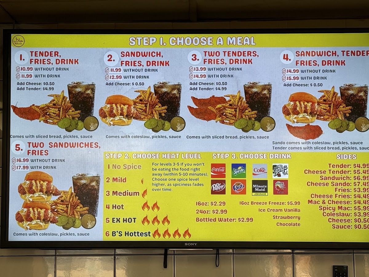 B's Hot Chicken Menu - Image 3
