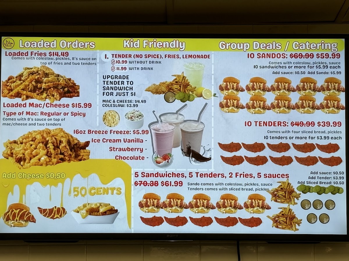 B's Hot Chicken Menu - Image 4
